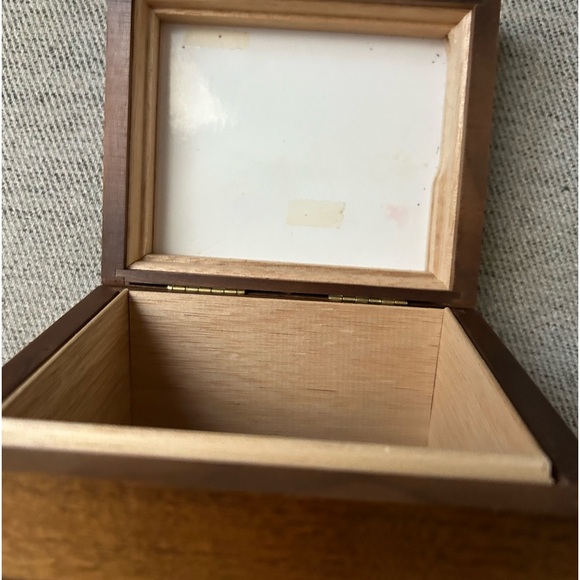 empty Decatur Collection Cigar Box wood vintage with metal tool - Picture 3 of 8